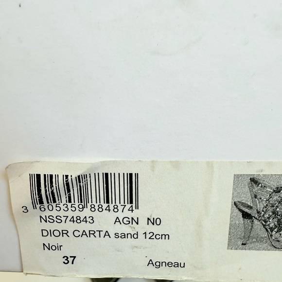 Christian Dior Black Grey Gunmetal Suede Leather Caged Runway 2009 Sandals EU37 - Picture 15 of 15